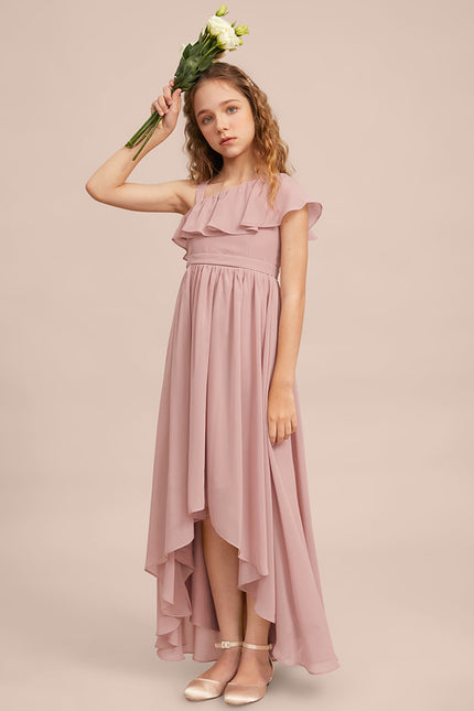 Robe Cérémonie Asymétrique Rose Doux - gallery 2