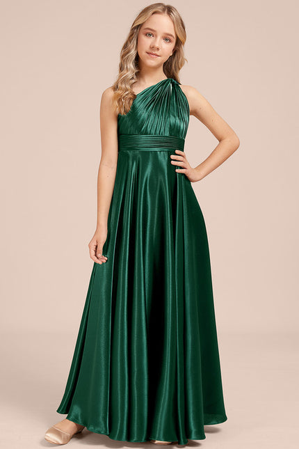 Robe Cérémonie Satin Bordeaux Élégante - gallery 2