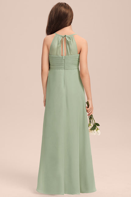 Robe Cérémonie Mousseline Bleu Pastel - gallery 2