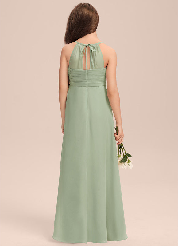 Robe Cérémonie Mousseline Bleu Pastel - gallery 2