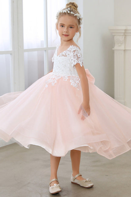 Robe Cérémonie Tulle Rose Pâle - gallery 4