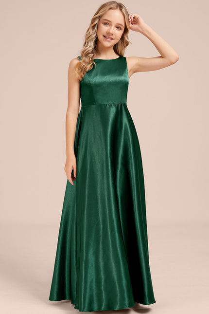 Robe Cérémonie Satin Bordeaux Chic - gallery 1