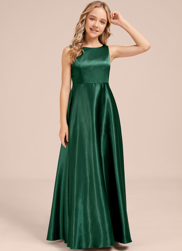 Robe Cérémonie Satin Bordeaux Chic - gallery 1