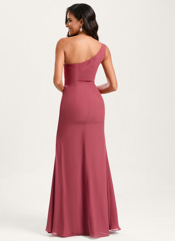 Robe Cérémonie Asymétrique Fluide - gallery 1
