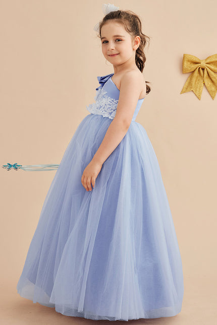Robe Cérémonie Bleu Pastel Élégant - gallery 9