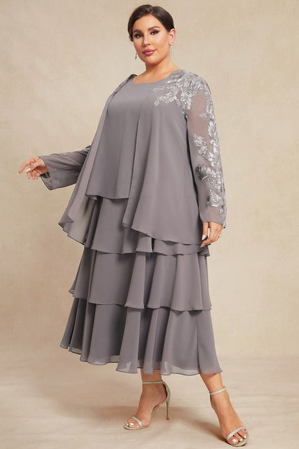 Robe Cérémonie Gris Flottant - gallery 8
