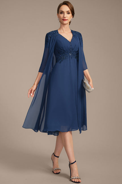 Robe Cérémonie Bleu Profond Chic - gallery 3