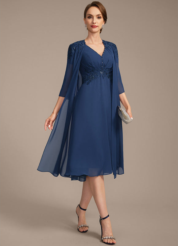Robe Cérémonie Bleu Profond Chic - gallery 3