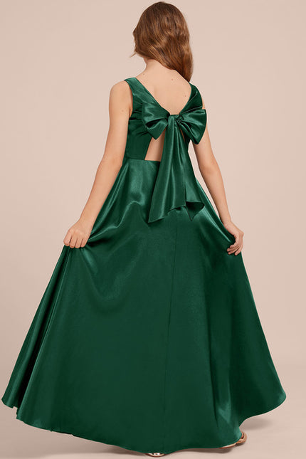 Robe Cérémonie Satin Bordeaux Chic - gallery 4