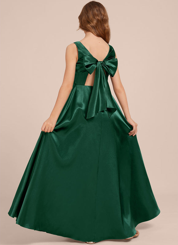 Robe Cérémonie Satin Bordeaux Chic - gallery 4