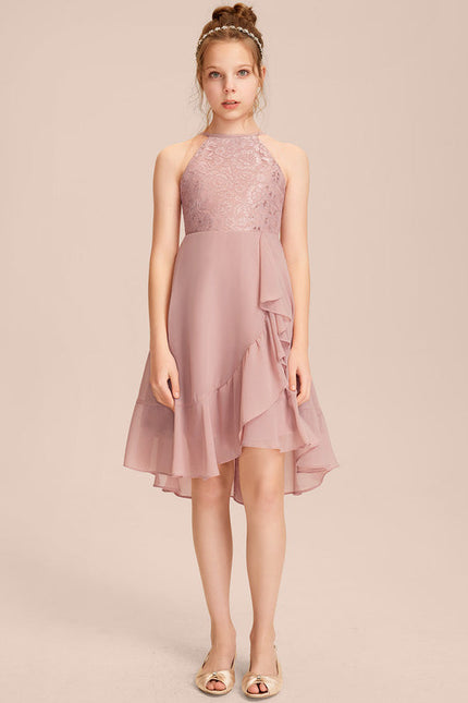 Robe Cérémonie Volants Rose Pâle - gallery 2