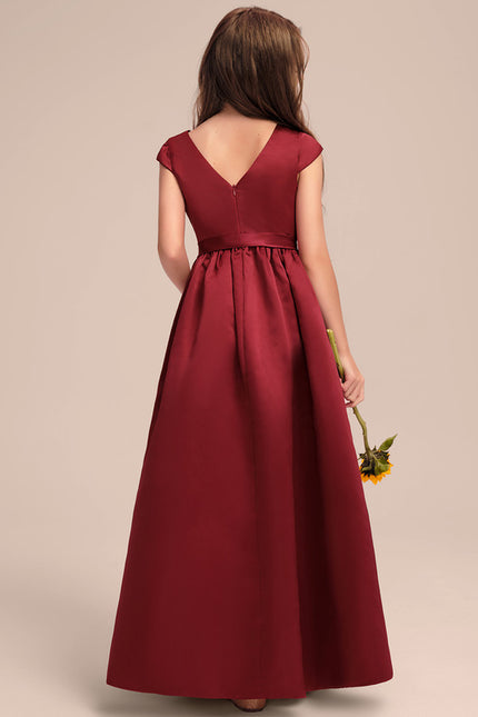 Robe Cérémonie Rouge Satiné - gallery 3