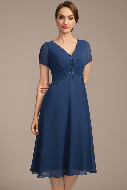 Robe Cérémonie Bleu Profond Chic - gallery 5