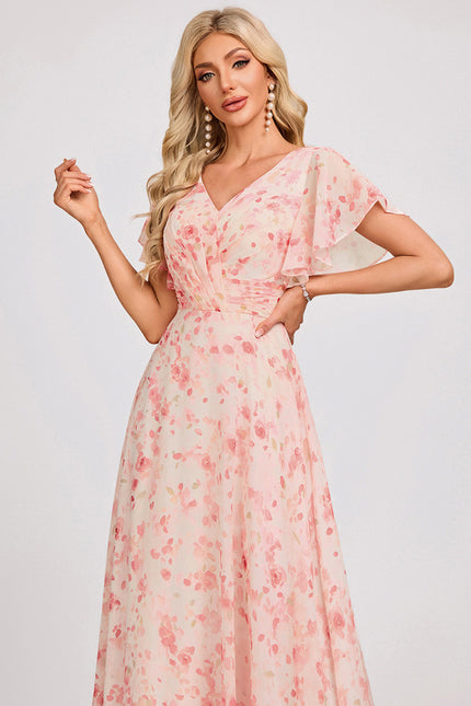 Robe Cérémonie Longue Volants Rose - gallery 4