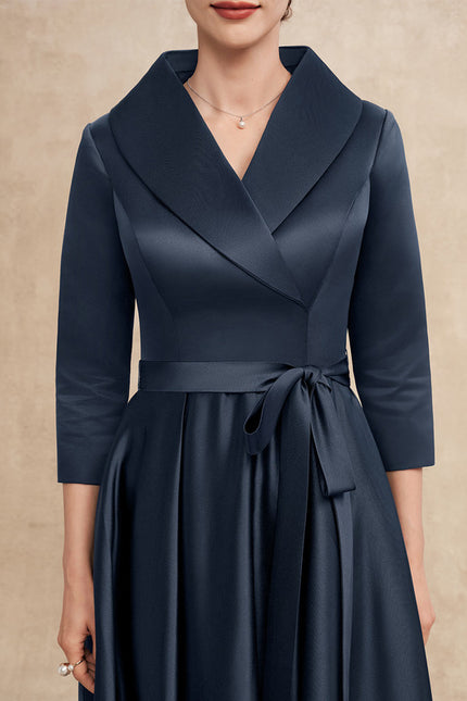 Robe Cérémonie Chic Asymétrique Satiné - gallery 6