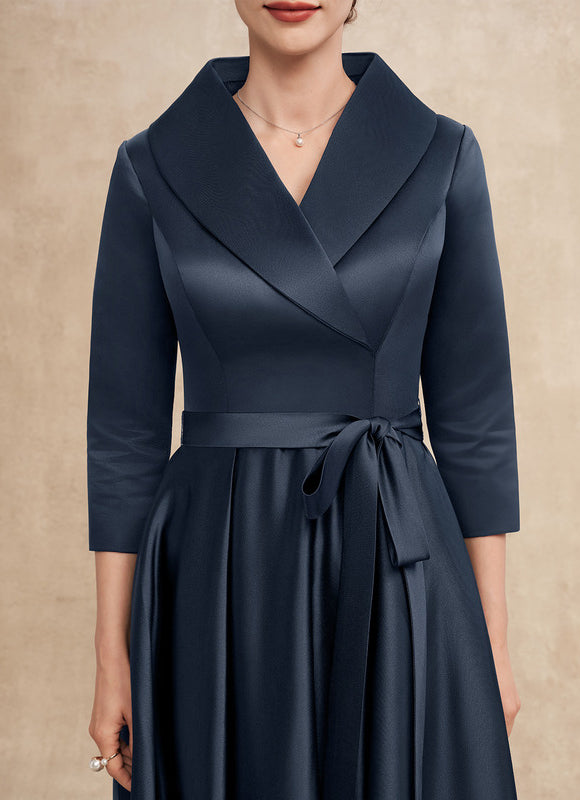 Robe Cérémonie Chic Asymétrique Satiné - gallery 6