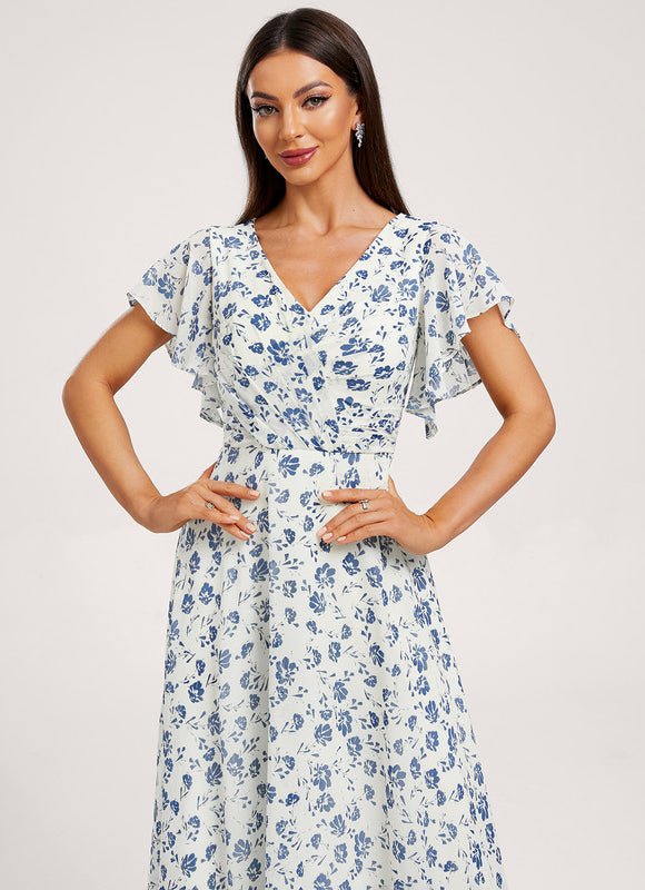 Robe Cérémonie Longue Volants Rose - gallery 1