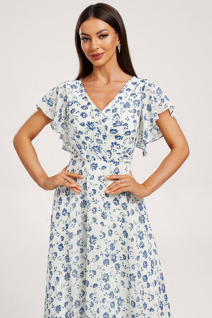 Robe Cérémonie Longue Volants Rose - gallery 1