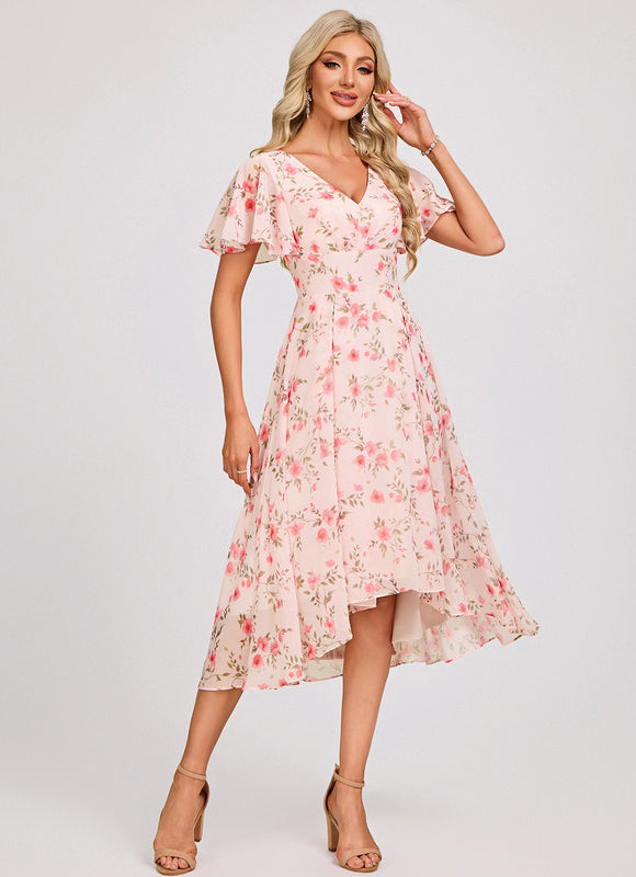Robe Cérémonie Fluide Marine Élégante