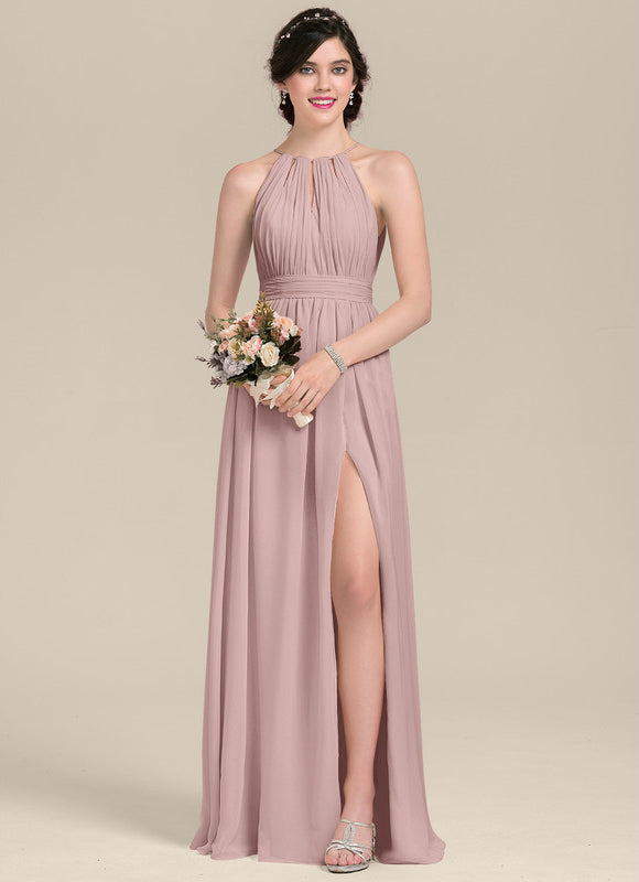 Robe Cérémonie Mousseline Longue
