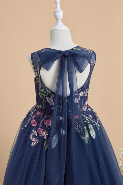 Robe Cérémonie Tulle Navy Floral - gallery 7