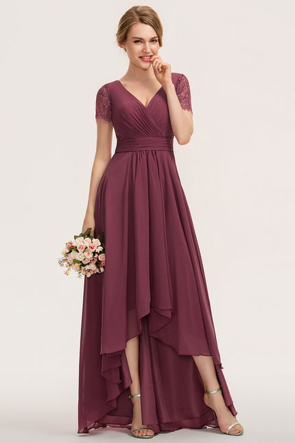 Robe Cérémonie Dentelle Asymétrique - gallery 3
