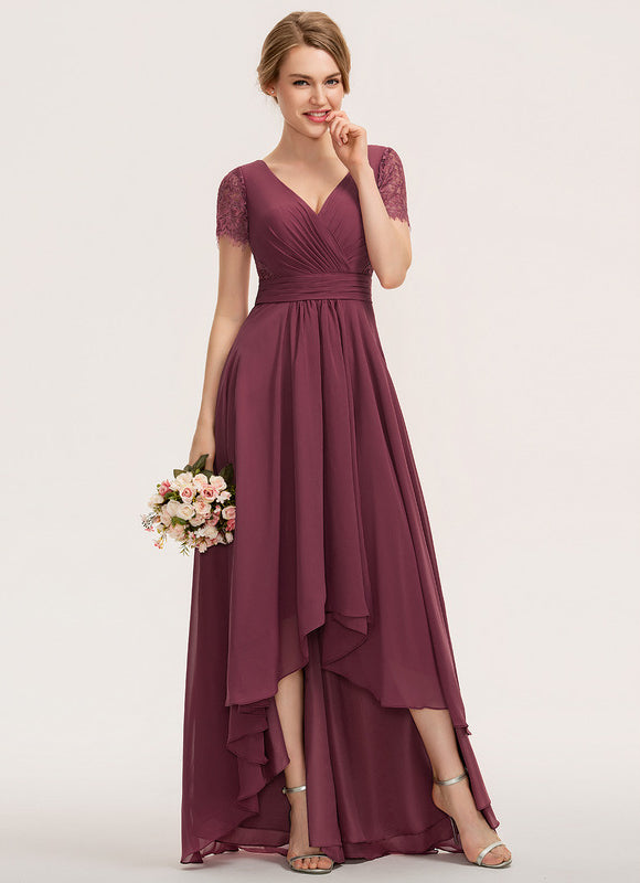 Robe Cérémonie Dentelle Asymétrique - gallery 3