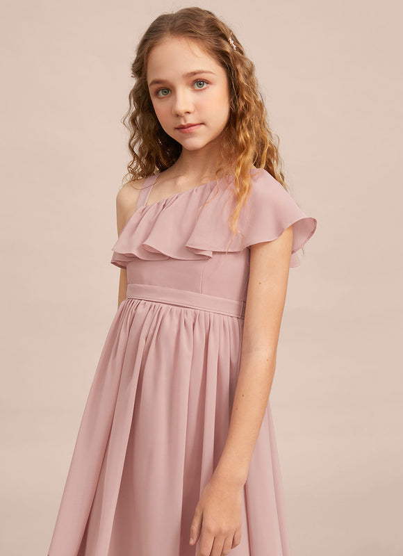 Robe Cérémonie Asymétrique Rose Doux - gallery 3