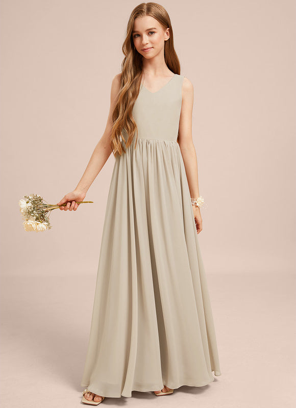 Robe Cérémonie Demoiselle Dhonneur Beige