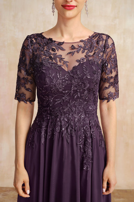 Robe Cérémonie En Dentelle Marine - gallery 5