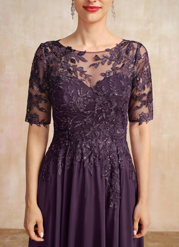 Robe Cérémonie En Dentelle Marine - gallery 5