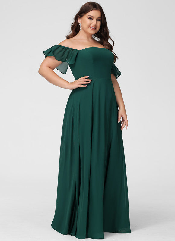 Robe Cérémonie Mousseline Vert Profond - gallery 9