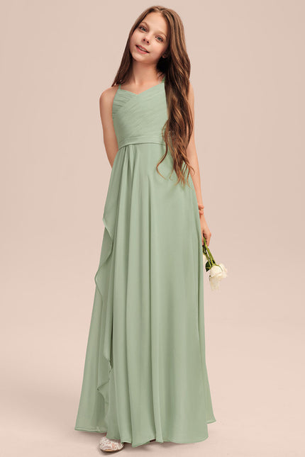 Robe Cérémonie Mousseline Bleu Pastel - gallery 4