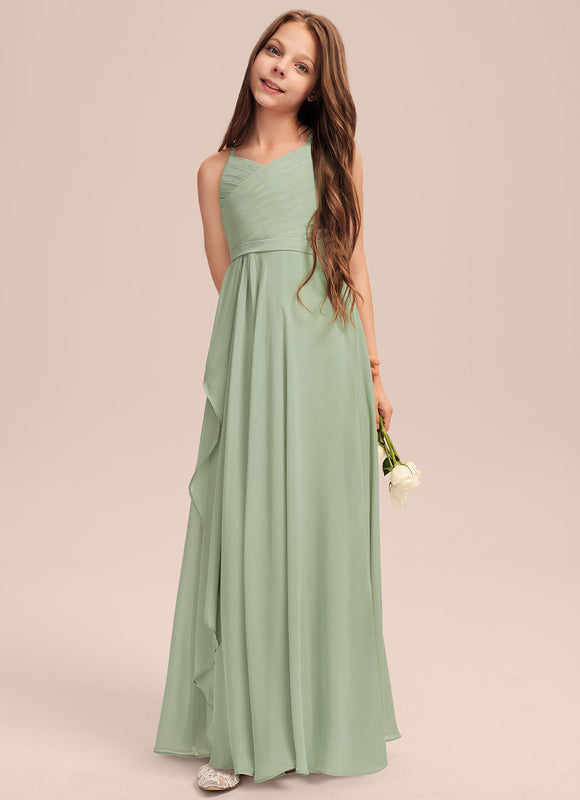 Robe Cérémonie Mousseline Bleu Pastel - gallery 4