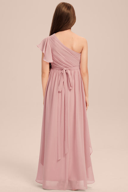 Robe Cérémonie Asymétrique Rose Pâle - gallery 4