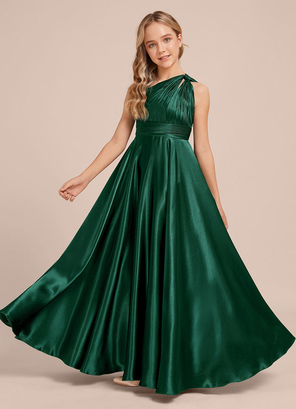 Robe Cérémonie Satin Bordeaux Élégante - gallery 4