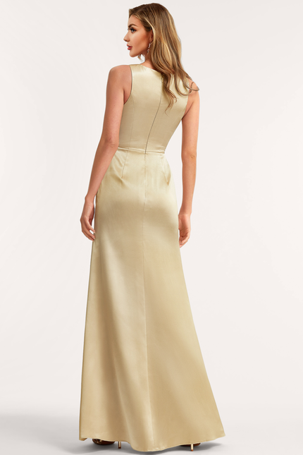 Robe Cérémonie Satin Doré - gallery 3