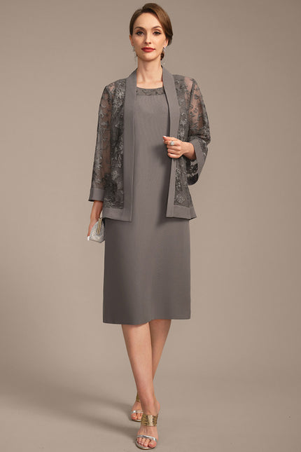 Robe Cérémonie Grise Élégante - gallery 1