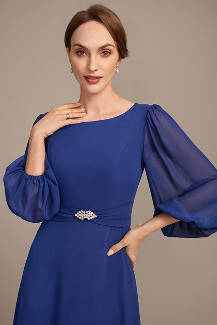 Robe Cérémonie Chiffon Bleu - gallery 1