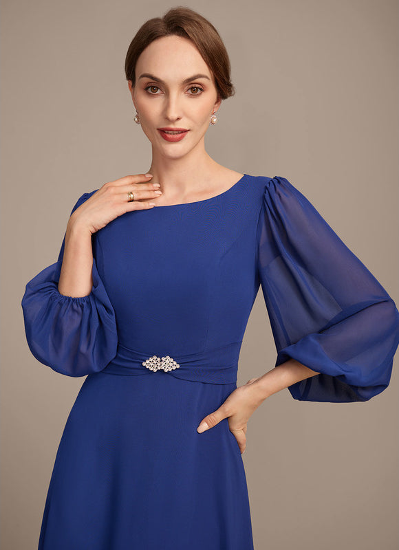 Robe Cérémonie Chiffon Bleu - gallery 1
