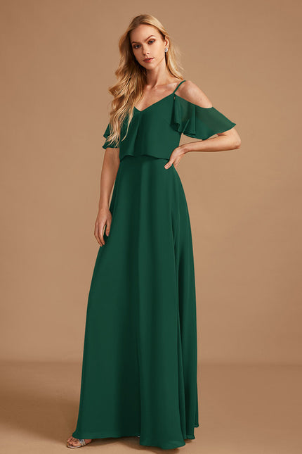 Robe Cérémonie Longue Volants Rose - gallery 2