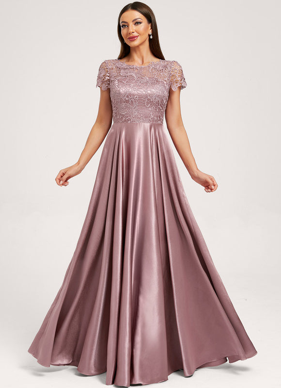 Robe Cérémonie Longue Rose Satinée - gallery 3