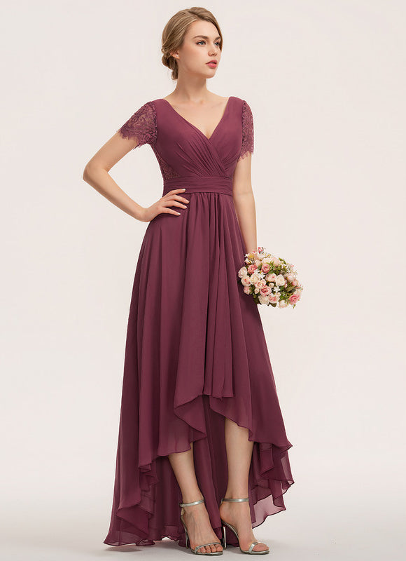 Robe Cérémonie Dentelle Asymétrique - gallery 2