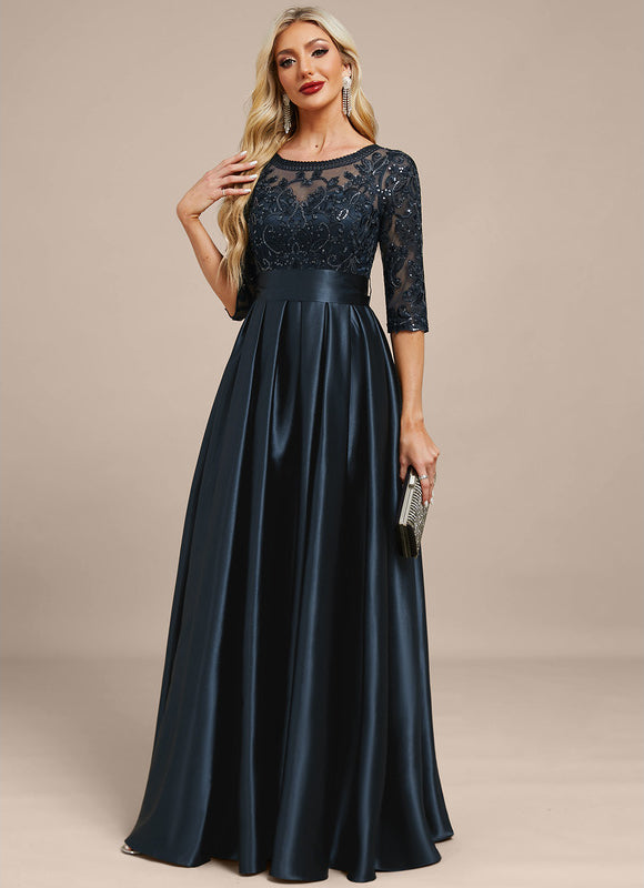 Robe Cérémonie Élégante Nuit Satinée - gallery 4