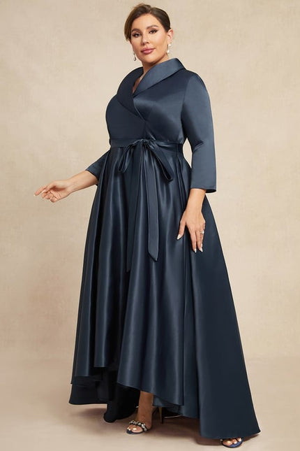 Robe Cérémonie Chic Asymétrique Satiné - gallery 7