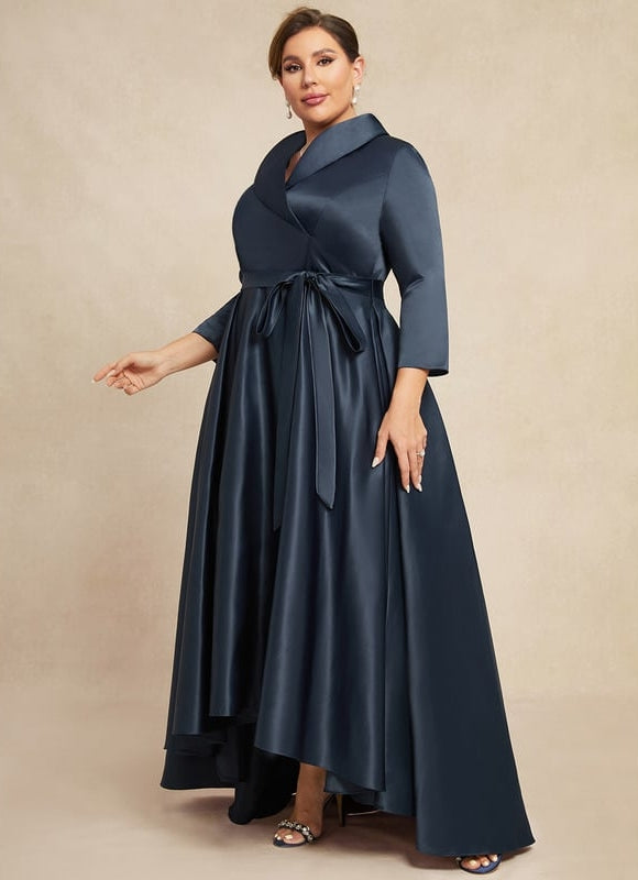 Robe Cérémonie Chic Asymétrique Satiné - gallery 7