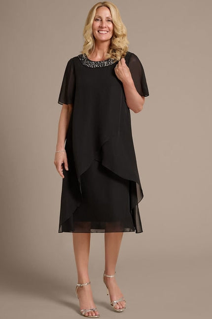 Robe Cérémonie Noire Fluide - gallery 3