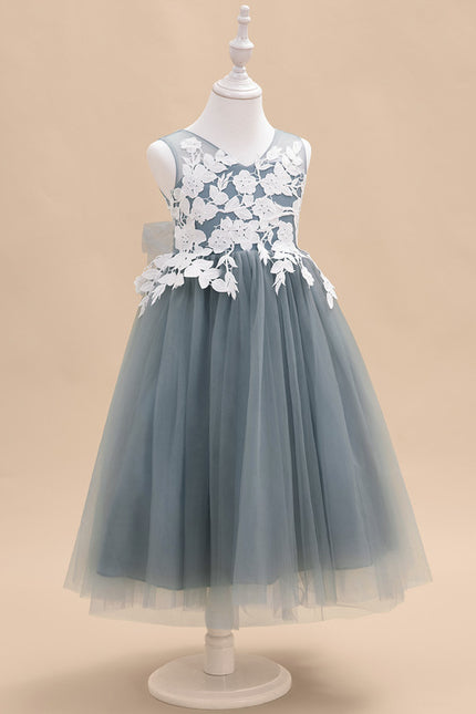 Robe Cérémonie Tulle Bleu Pâle - gallery 1