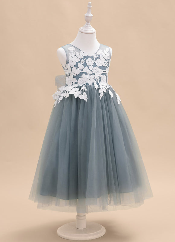 Robe Cérémonie Tulle Bleu Pâle - gallery 1