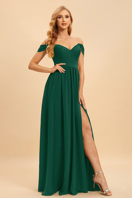 Robe Cérémonie Mousseline Vert Profond - gallery 1